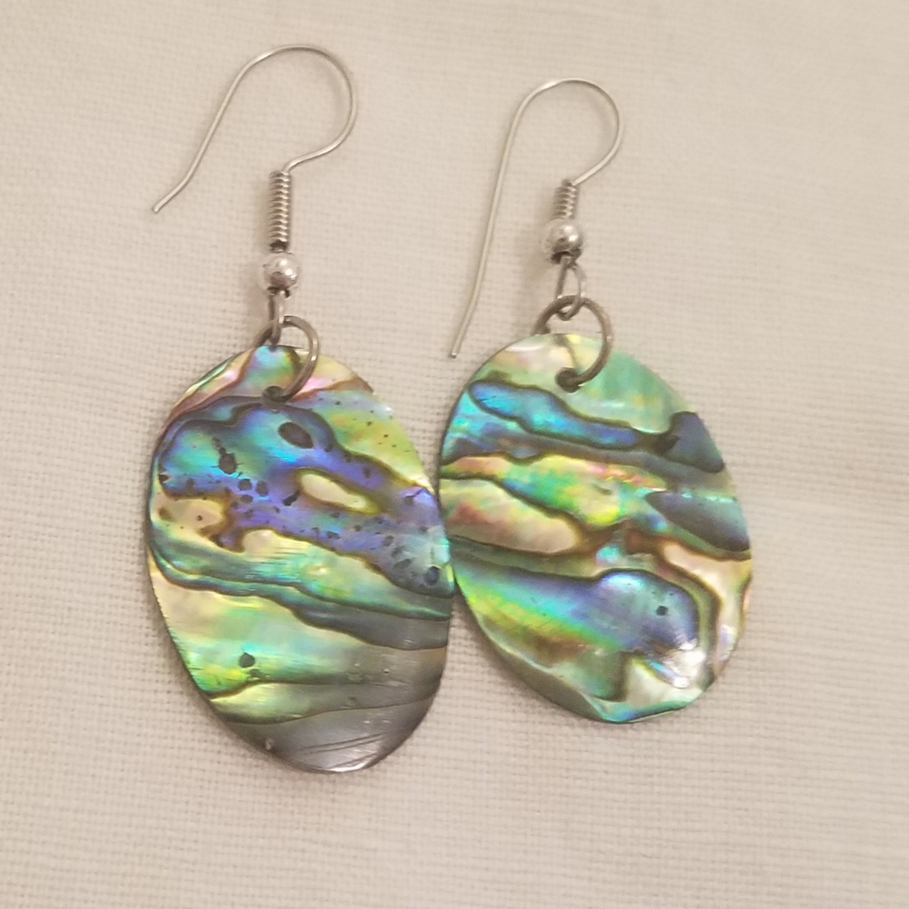 Abalone Sterling Silver Earrings